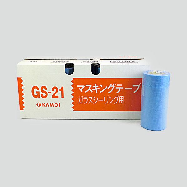 カモ井 マスキングテープ ガラスシーリング用 ＧＳ－２１ (15㎜ / 80巻 
