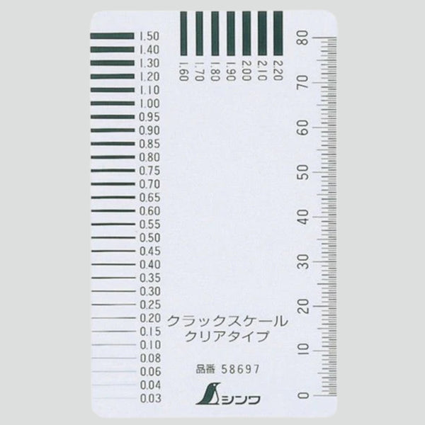 カード型クラックスケール（反射防止タイプ）(55㎜×90㎜ / 0.05㎜～3.5㎜)