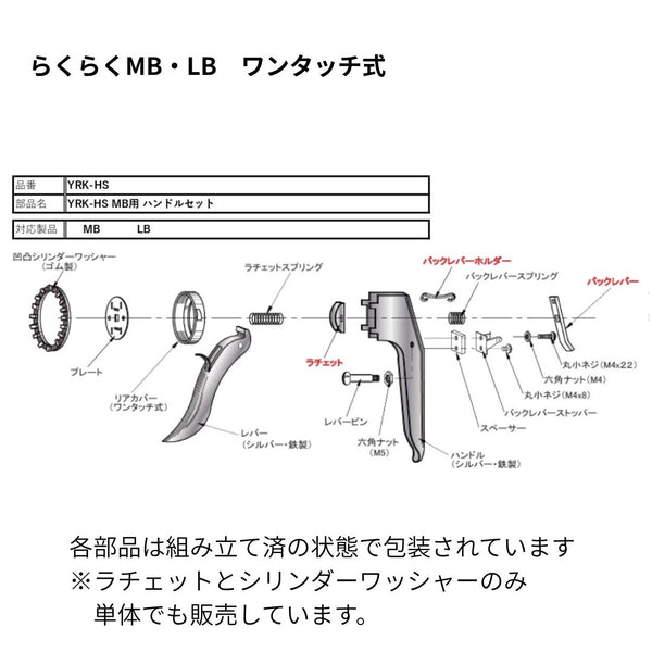 らくらくガン用ハンドルセット(MB・LBワンタッチ)